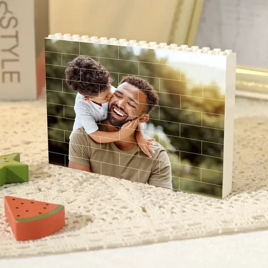 Building Block - Photo Upload - Gift For Dad, Father's Day, Birthday - Personalized Photo Block