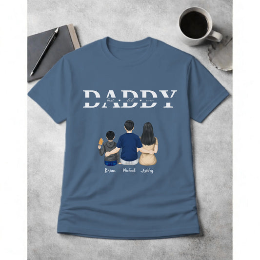Bluejean parents graduation t-shirt with custom photo and proud parents design front view - Jollimate