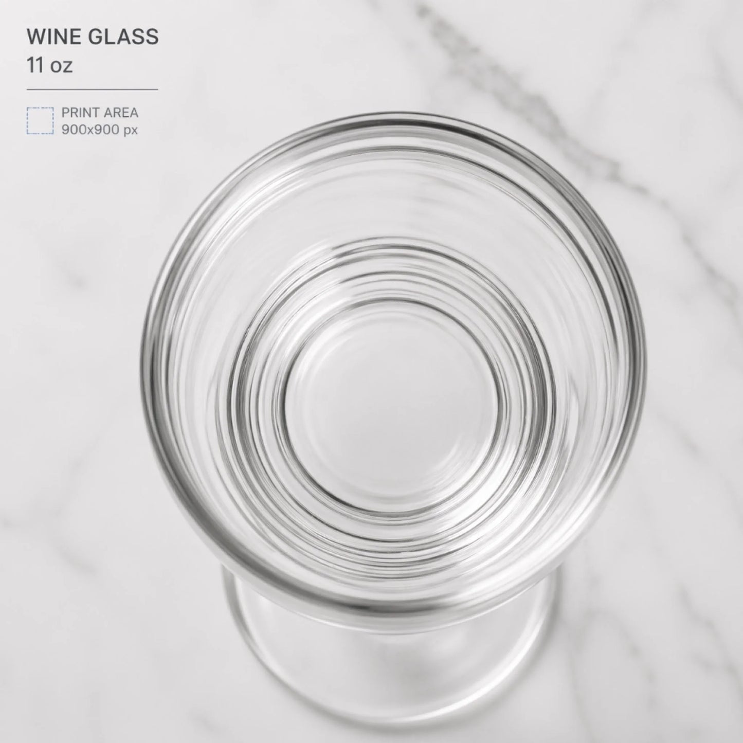 Personalized wine glass with funny husband quote design top view clear glass - Jollimate