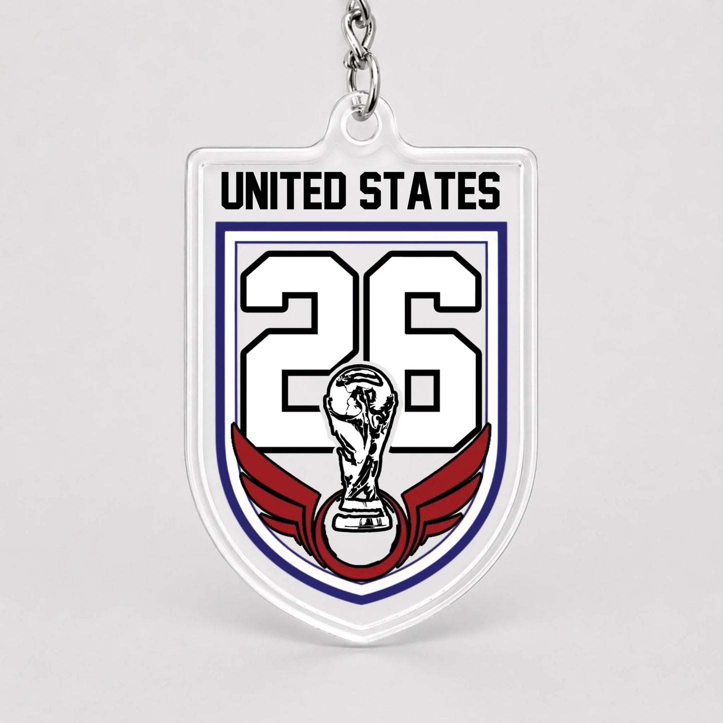 Soccer Personalized Keychain - Custom Country Name - 2 Size - World Cup 2026 Gift For  Football Fan - Jollimate