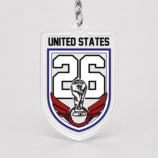 Soccer Personalized Keychain - Custom Country Name - 2 Size - World Cup 2026 Gift For  Football Fan - Jollimate