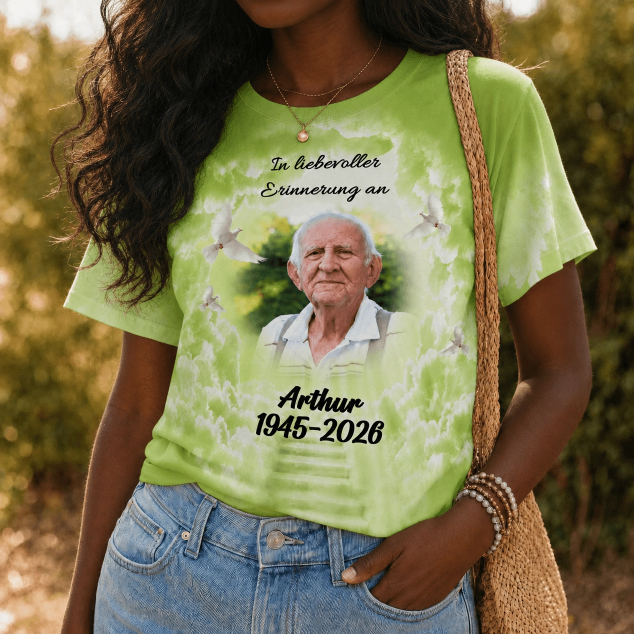 Personalized Memorial T-Shirt - Custom Photo And Name - Your Wings Were Ready - Gift For Loss Of Loved One - Jollimate