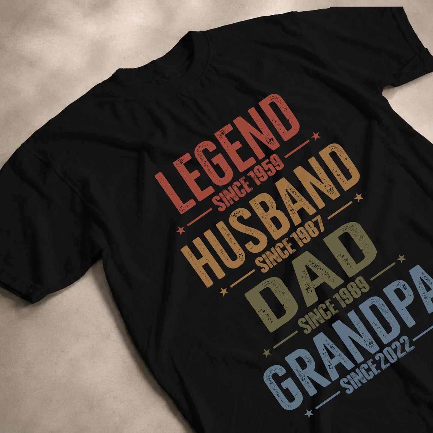 Personalized grandpa shirt with custom year - Legend Husband Dad Grandpa Father's Day gift