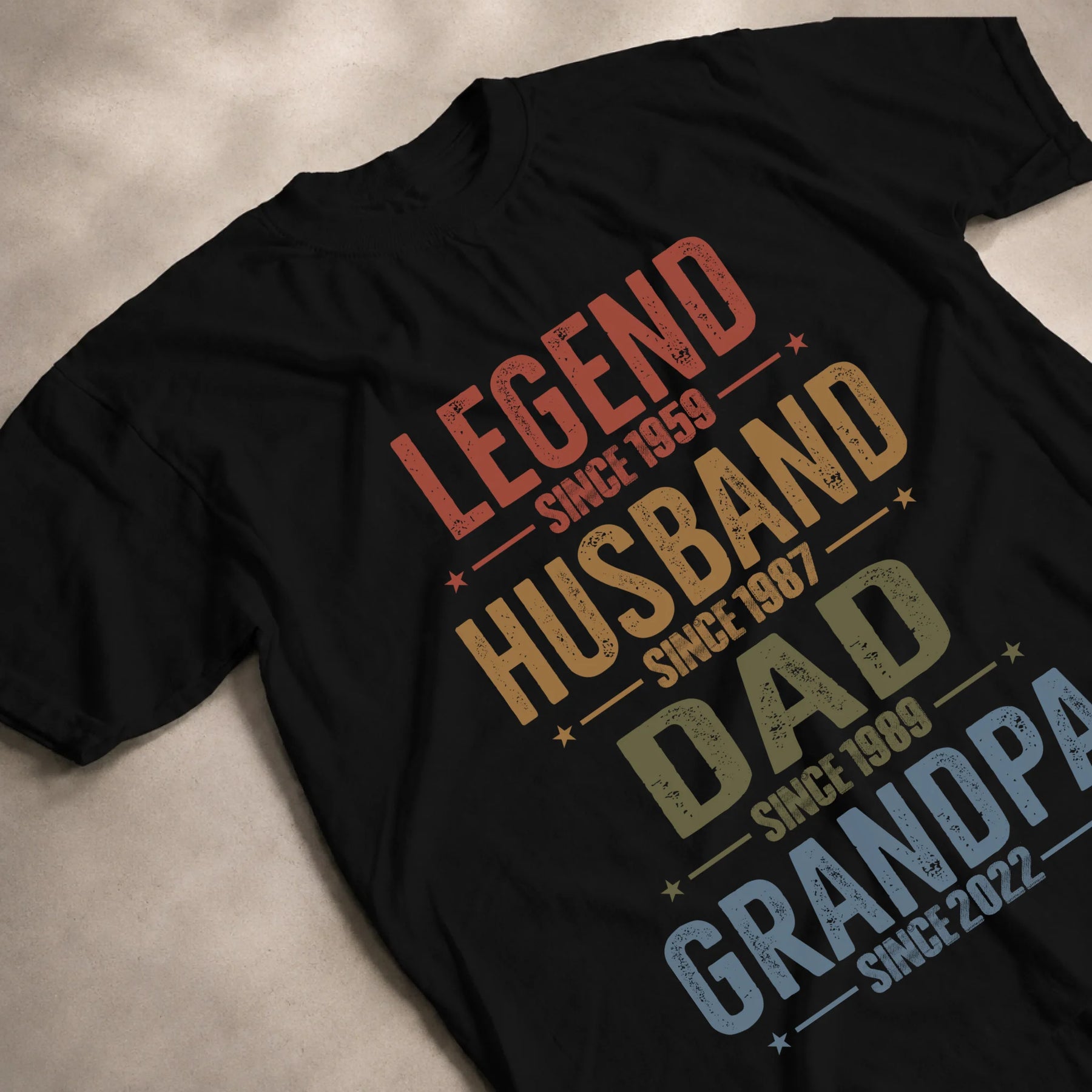 Personalized grandpa shirt with custom year - Legend Husband Dad Grandpa Father's Day gift