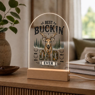 Best Buckin Dad LED Night Light Size Options – 6 inch 8 inch 10 inch