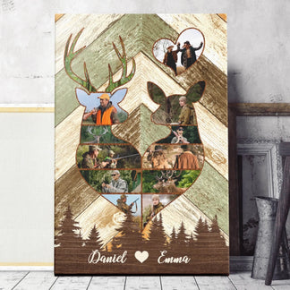 Couple Hunting Canvas Size Guide – Available in 8x12 to 24x36 Inches