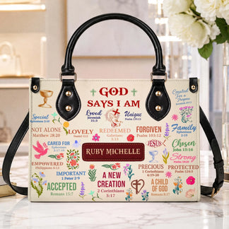 Beautiful personalized christian tote bag with bible scripture quotes and floral print elegant gift for believers