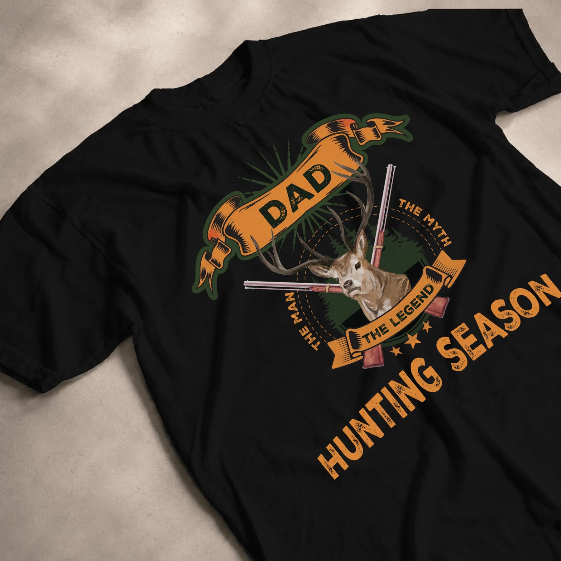 Custom Dad T-Shirt with Deer Design – Birthday Gift for Hunter Dad