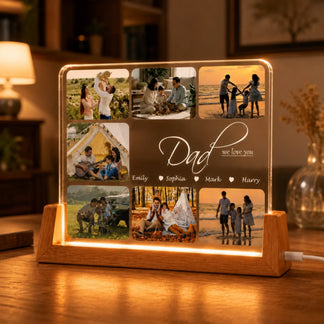 Dad We Love You Personalized LED Night Light – Gift for Him