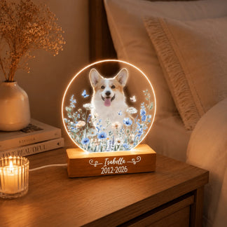 Dog memorial LED night light available in 6 inch 8 inch and 10 inch sizes