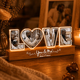 Personalized LED night light - thoughtful anniversary and Valentine's Day gift for couples