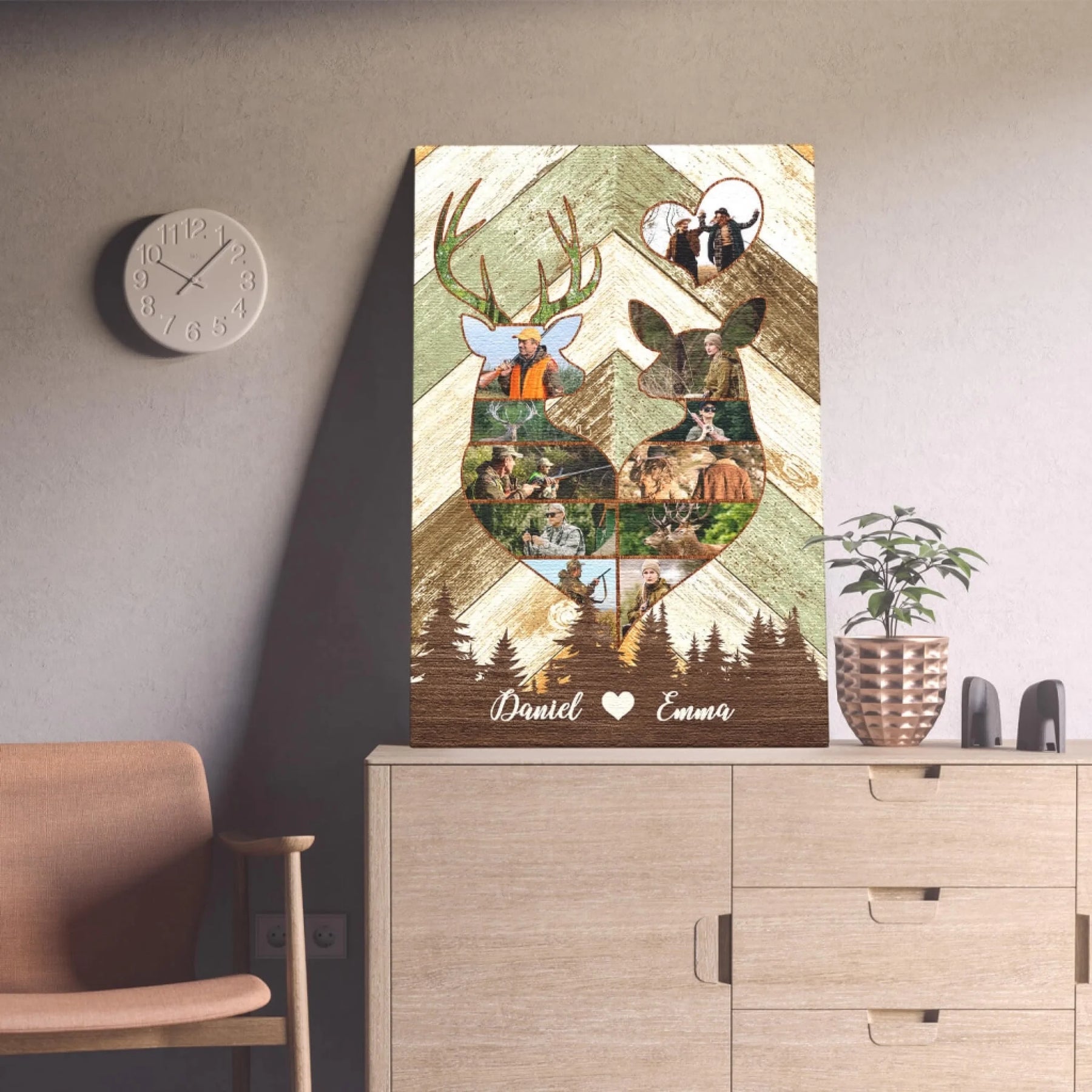 Personalized Hunting Canvas Gift for Husband, Wife, Boyfriend, or Girlfriend
