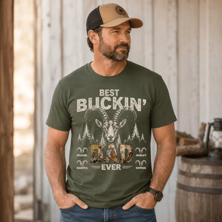 Personalized Hunting Shirt Close-up Print Detail Father's Day Gift